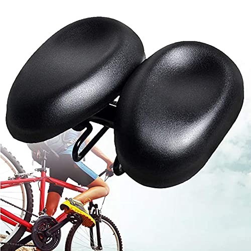 NMVB Zweisitzer-Fahrradsitz, nasenlos Verstellbarer Fahrradsattel, breites großes ergonomisches Doppelpolster-Fahrrad-Sattelkissen, bequem und atmungsaktiv für Männer Prostataschutz-Sattel von NMVB