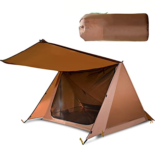 2-lagiges Campingzelt für 2 Personen mit Veranda, tragbares, leichtes, wasserdichtes Zelt für Outdoor-Camping, Wandern, Reisen, Survival, Expedition, luxuriöser Unterschlupf von NOALED