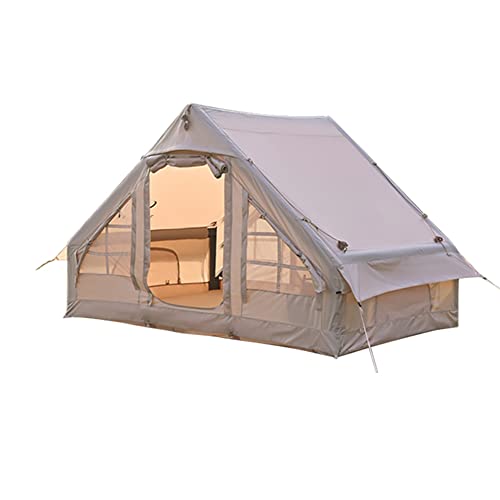 Aufblasbares Campingzelt für den Außenbereich mit Pumpe, Glamping-Zelte für 3–4 Personen, einfacher Aufbau, 4-Jahreszeiten-wasserdichtes, winddichtes Haus zum Angeln, Camping und Wandern von NOALED