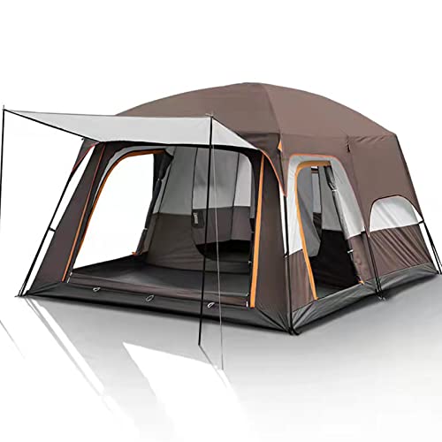 Großes Zwei-Zimmer-Familienzelt – wasserdichtes Zelt – Campingzelt, mit Aluminiumstangen, einfacher Aufbau für Outdoor, Wandern, Glamping, leichtes Campingzelt von NOALED