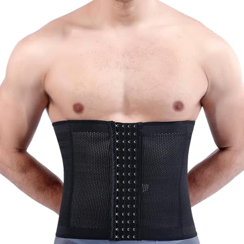 NOALED Taillentrimmer für Herren, Verstellbarer Taillentrainergürtel mit Haken, Workout-Bauchwickelband,2XL,B von NOALED