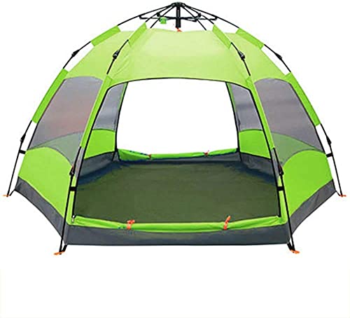 Outdoor-Campingzelt Zelt, vollautomatisches doppeltes hydraulisches Zelt, Zwei Türen, Vier Fenster draußen, 5–8 Personen, sechseckiges Outdoor-Campingzelt von NOALED