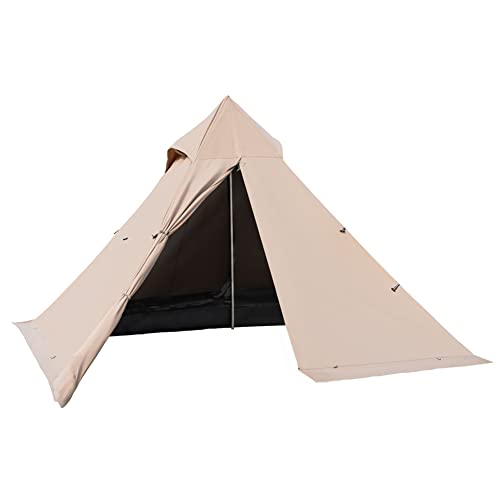 Pyramidenzelt für 2 Personen, luxuriöses Camping-Tipi-Zelt für die Jagd, Familie, Team, Rucksackreisen, Camping, Wandern – Camping-Jurtenzelt von NOALED