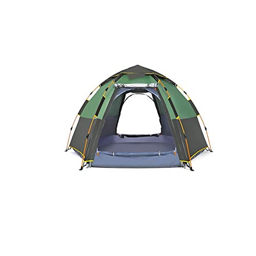 Sechseckiges Campingzelt für 8 Personen mit 6 Seiten Mesh, wasserdichtes Doppelschicht-Sofortzelt für Familienwanderungen im Freien von NOALED