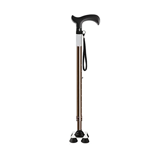 Verstellbarer Gehstock, Leichter Gehstock für Männer und Frauen, ältere Menschen und Senioren mit Behinderung, Schwarz (Braun) von NOALED