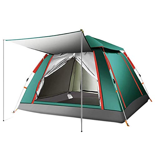 Zweitüriges 4-Jahreszeiten-Zelt für 3–4 Personen, automatisches Pop-Up-Zelt für Camping, wasserdichter Sonnenschutz, UV-Schutz, für Strand/Wandern/Rucksackreisen/Angeln, sofortiger Sonnenschutz von NOALED