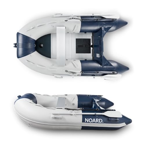 NOARD Schlauchboot mit Aluminiumboden | 230cm Länge | Blau/Grau | Schneller Auf- und Abbau | Leicht für Transport | Ideal für 3 Personen | Komplettset von NOARD
