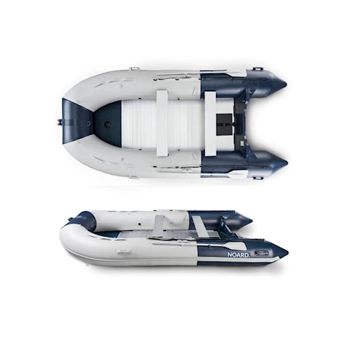 NOARD Schlauchboot mit Aluminiumboden | 380cm Länge | Blau/Grau | Schneller Auf- und Abbau | Leicht für Transport | Ideal für 6 Personen | Komplettset von NOARD