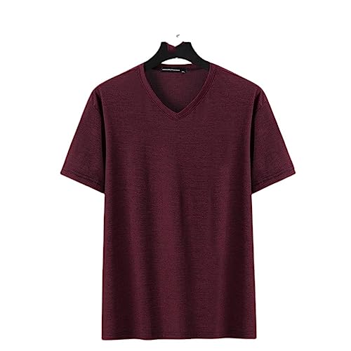 NOGRAX Herren T-Shirt 11xl Plus Size Baggy T-Shirt Männer Sommer T-Shirt Kurzarm Mode Atmungsaktiv-red,11xl von NOGRAX