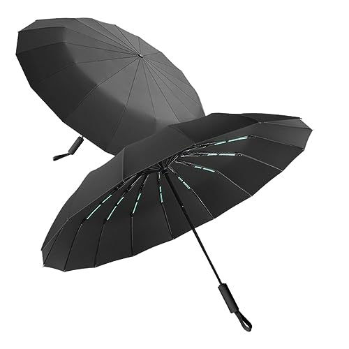 NOGRAX Regenschirm 32 Rippen Große Winddichte Kompakt-16k32bones Schwarz von NOGRAX