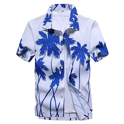 NOGRAX T Shirt Herren Casual Floral Strand Männer Shirt Sommer Kurzarm Hawaiian Shirts Für Männer Plus Größe Schnell Trocken Tee Shirt Männer Kleidung Camis-ofsh-01889,European Size XL von NOGRAX