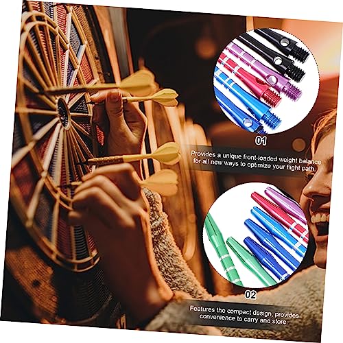 NOLITOY Teiliges Dart Schaft Set Aluminiumlegierung Ersatz Shafts für Steel Tip Darts Robust und Leicht Geeignet für Profi und Freizeitspieler Ringe für Sicheren Halt von NOLITOY