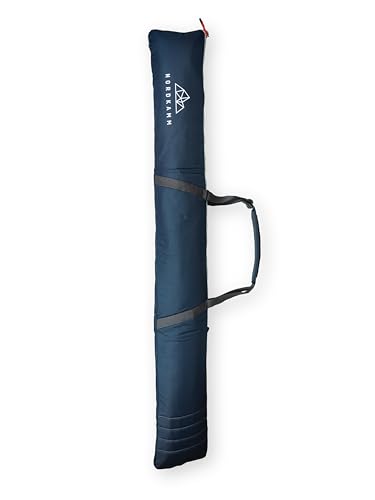 NORDKAMM Skisack, Skitasche für 1 Paar Ski, gepolstert & wasserdicht, längenverstellbar, blau von NORDKAMM