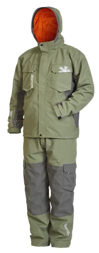 Norfin Alpha Regenbekleidung zum Angeln, für die Jagd und zum Wandern - wasserdicht isoliert und atmungsaktiv - windabweisend, warm und bequem - Anzug aus Jacke und Hose (L) von NORFIN