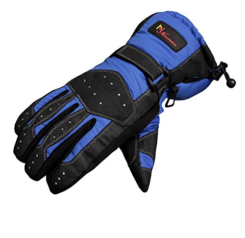 Wasserdichte Thermo-Handschuhe für den Winter, aus Textilgewebe, Blau, Größe XL von NORMAN