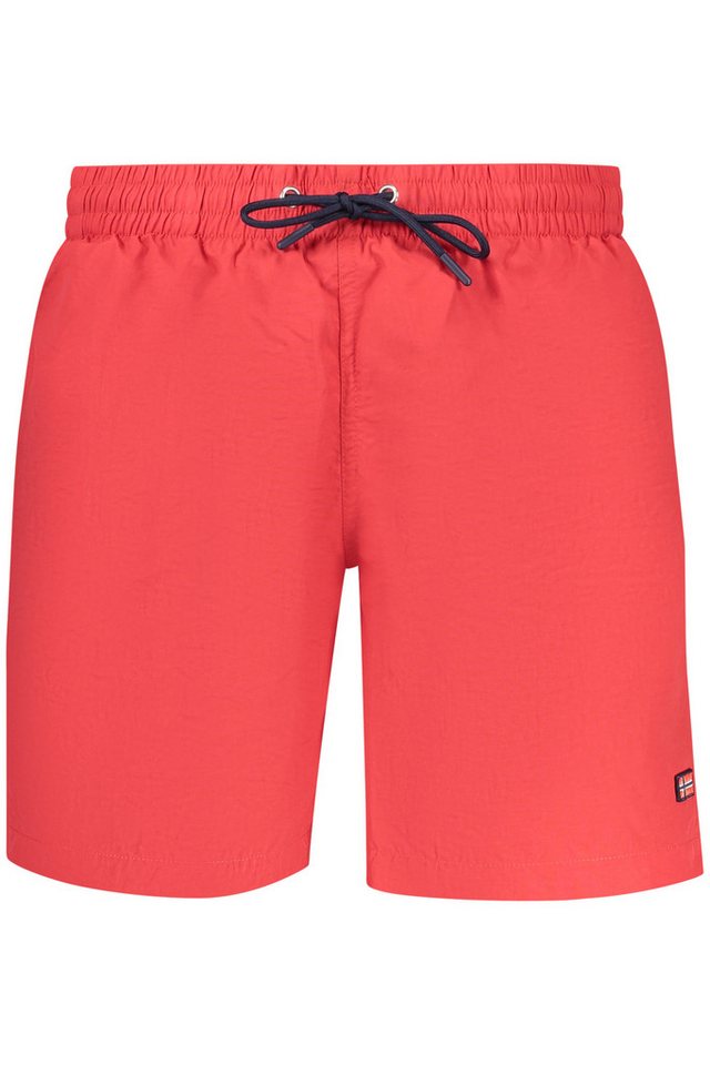 NORWAY 1963 Badeshorts Stylische rote Herren-Badeshorts mit elastischem Bund und Taschen NORWAY 1963 Badeshorts Stylische rote Herren-Badeshorts mit elastischem Bund und Taschen von NORWAY 1963