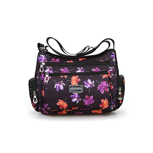 NOTAG Crossbody Taschen für Frauen Nylon Schultertasche Floral Multi-Pocket börsen und Handtaschen, (Fy), EinheitsgröÃŸe von NOTAG