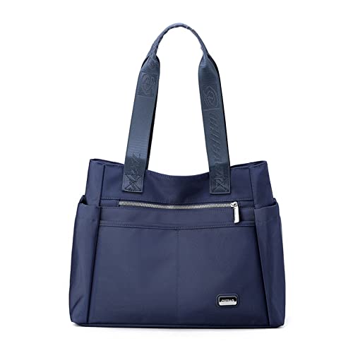 NOTAG Handtasche Damen Casual Mehrfach-Taschen Groß Shopper Damen Wasserdicht Nylon Schultertasche für Reisen (Navyblau) von NOTAG