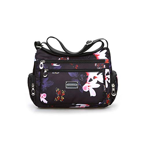 NOTAG Umhängetasche Damen Leicht Multi-Tasche Schultertasche Casual Wasserdicht Nylon Messenger Bag (HD) von NOTAG