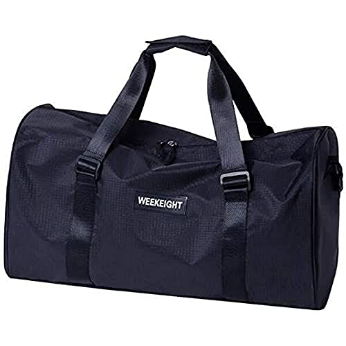 Novago Reisetasche Sporttasche faltbar und wasserdicht, großes Volumen mit Schultergurt (schwarz) von NOVAGO
