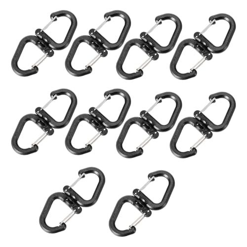 360 Rotierende Haken Rucksäcke Carabiner Clip Portable S Chain Hooks Outdoor Schwebungen Clip Camping Doppelhaken Camping Doppelhaken Rucksäcke Keychain Carabiner von NPXUAMTJ