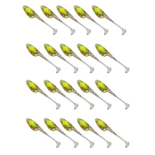 NPXUAMTJ 20pcs Paddelschwanz Swimbaits 5 cm 1 2 G Künstliche Köder T Schwanzschwimmköder Für Salzwasser Weiche Fischereiköder Weich Zum Fischen von NPXUAMTJ