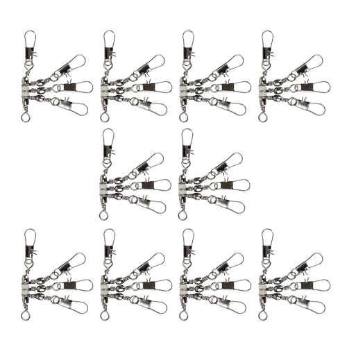 NPXUAMTJ 3-Wege Split Fishing Swivels B Tackle Für Kurbelköder Spinnerbaits Rigs Mehrzweckfischereiungsgetriebeanschluss von NPXUAMTJ