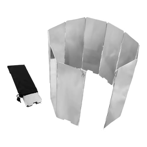 NPXUAMTJ Metallofen Windschutzscheibe Rucksacking Einfache Demontage Speicherplatzsparungslösung Für Outdoor Aktivität Enthusiasten Tragbare Windschutzscheibe Outdoor Cooking von NPXUAMTJ