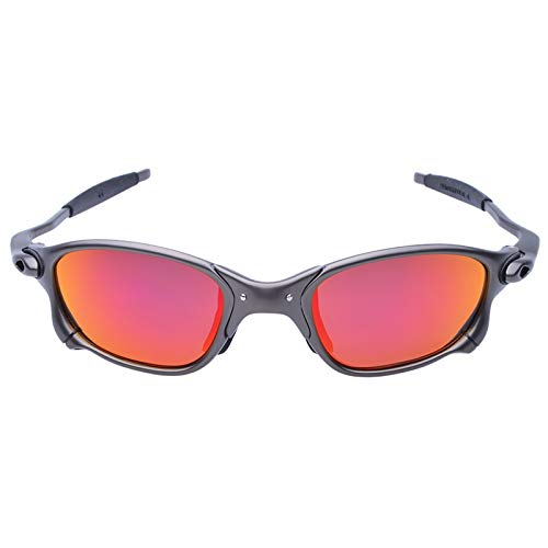 NSGJUYT MTB polarisierte einen.Kreislauf.durchmachengläser Fahrrad-Gläser Männer/Frauen Sonnenbrillen UV400 Bike Sonnenbrillen (Color : Rot) von NSGJUYT