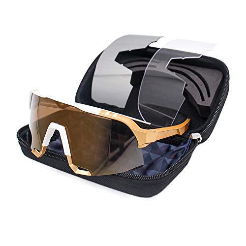 NSGJUYT Outdoor Radfahren Männer Sonnenbrille Bikes Gläser Anti-UV Motorrad Sport Mountainbike UV400 Photochromic Gläser Reiten Brille (Color : A1) von NSGJUYT