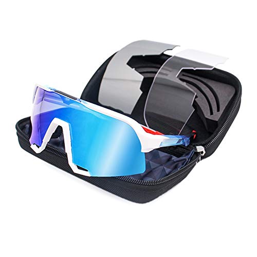 NSGJUYT Outdoor Radfahren Männer Sonnenbrille Bikes Gläser Anti-UV Motorrad Sport Mountainbike UV400 Photochromic Gläser Reiten Brille (Color : A2) von NSGJUYT