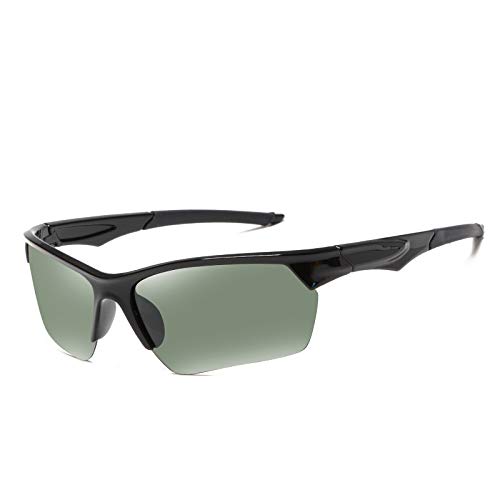 NSGJUYT Outdoor-polarisierte Racing Radfahren Sonnenbrille MTB Fahrrad-Gläser Männer Frauen Rennrad Mountainbike Brillen (Color : Dark Green) von NSGJUYT