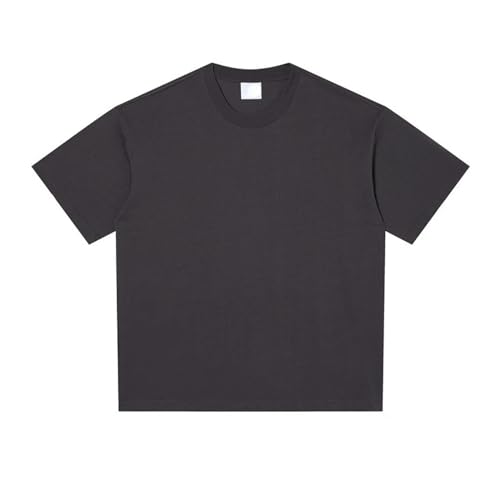 NSLFA T Shirt Damen Trendy Pure Cotton Kurzärmel-t-Shirt Für Männer Und Frauen Im Sommer Locker Und Vielseitig Halb Ärmeln-grau-XXXL (72-80) Kg von NSLFA