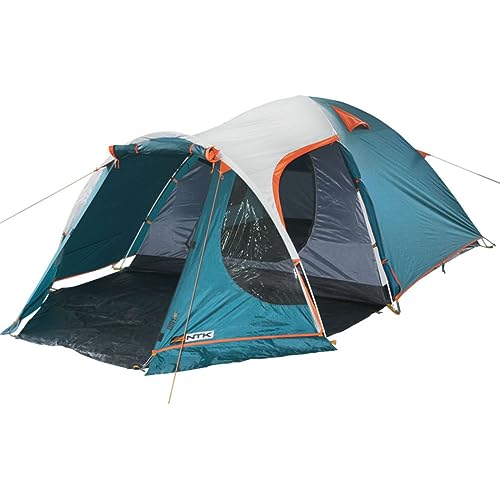 NTK Indy Zelt für 8 bis 9 Personen für Camping | Campingzelt mit verlängerter Vorderseite, wasserdichter Kuppel und atmungsaktivem Mesh | Zelt für 8 Personen | Warmes und kaltes Wetter Outdoor-Zelt von NTK