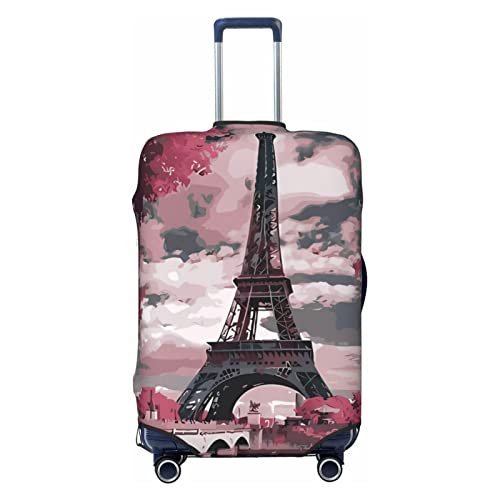 NUJAKE Eiffelturm-Koffer-Abdeckung, langlebig, Reisegepäck-Abdeckung, Schutz für 45,7-81,3 cm, Schwarz , XL von NUJAKE