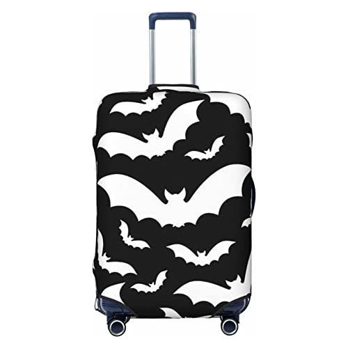 NUJAKE Koffer-Abdeckung für Halloween mit fliegenden Fledermäusen, langlebig, für Reisegepäck, 45,7 - 81,3 cm, Schwarz , XL von NUJAKE