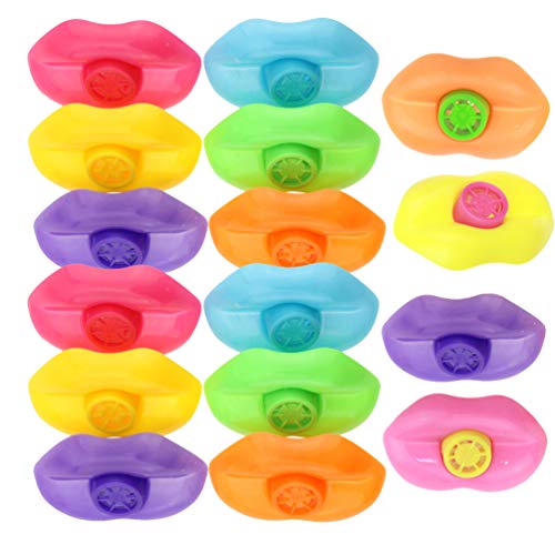 NUOBESTY Lippenpfeifen Plastik Lippenpfeife Spielzeug Party Gefälligkeiten für Kinder, 20 Stück (Zufällige Farbe) von NUOBESTY