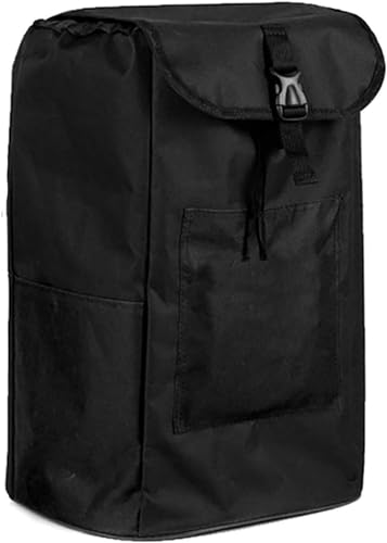 NURCIX 77L Handwagen-Ersatztasche – Einkaufswagen-Ersatztasche mit großem Fassungsvermögen, wasserdichte Oxford-Stoff-Ersatztasche, Einkaufswagen-Ersatztasche mit Seitentasche (Schwarz,47×25,5×64cm) von NURCIX