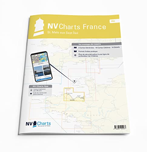 NV Atlas France FR 3 mit App Lizenz- Seekarte Frankreich - St. Malo to Sept Iles von NV Charts
