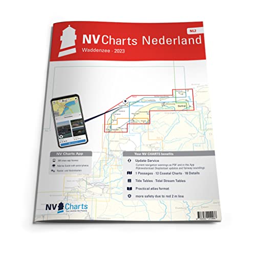 NV Atlas Nederland NL 2 mit App Lizenz - Seekarte Niederlande - Waddenzee von NV Charts