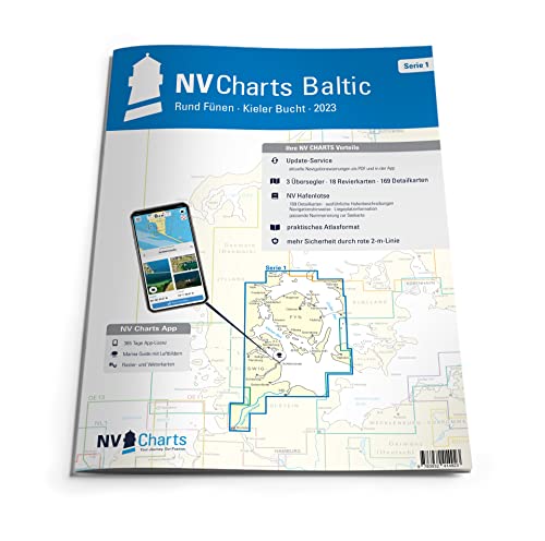 NV Charts Seekarte Ostsee Serie 1 im Atlas Format - Ründ Fünen - Kieler Bucht von NV Charts