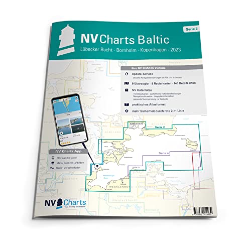 NV Charts Seekarte Ostsee Serie 2 - Lübecker Bucht - Bornholm - Kopenhagen - Seekarte im Atlas Format von NV Charts