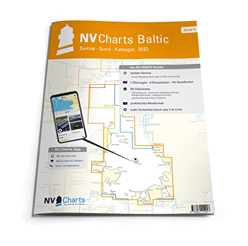 NV Charts Seekarte Ostsee Serie 3 - Samsö - Sund - Kattegat - Seekarte für Dänemark und Schweden im Atlas Format von NV Charts