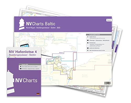 NV Plano Serie 4 mit App Lizenz - Seekarte Ostsee - Rund Rügen - Boddengewässer - Stettin von NV Charts