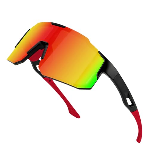 NVIYAM Sport Sonnenbrille, Damen Herren Fahrradbrille Sportbrille für MTB Rennrad Radfahren Biking Laufen für Outdooraktivitäten mit UV400 Schutz N0001 von NVIYAM