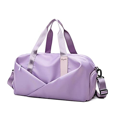 Fitness Turnbeutel mit Schuhfach trocken nass wasserdicht Workout Handtasche Fitness Taschen für Damen, violett von NYCEMAKEUP