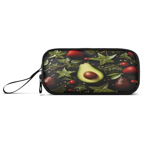 NYYYTTTEU Fruchtmuster Avocado Federmäppchen Federtaschen Mäppchen Schlamperbox Tasche für Jungen Mädchen Schüler von NYYYTTTEU