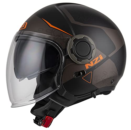 Casco ABIERTO Jet Modelo RINGWAY Duo XTRAINER Black&ORANGE von NZI