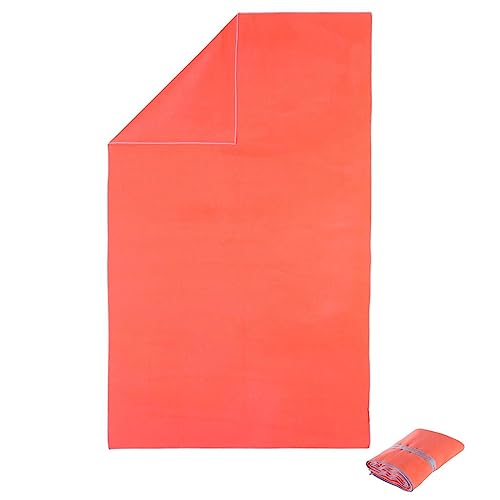 NABAIJI - Schnelltrocknende Tücher aus Mikrofaser Ultra-leicht Strand / Gymnastik / Superabsorbierende Handtücher für Reisen,Sport, Schwimmen,Wandern (Grösse L, 80cm X 130cm) (Orange) von Nabaiji