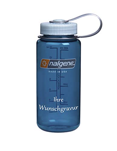 Nalgene Flasche 'Everyday Weithals' - 0,5 L (Türkis, mit Namensgravur, 0,5 Liter) von Nalgene